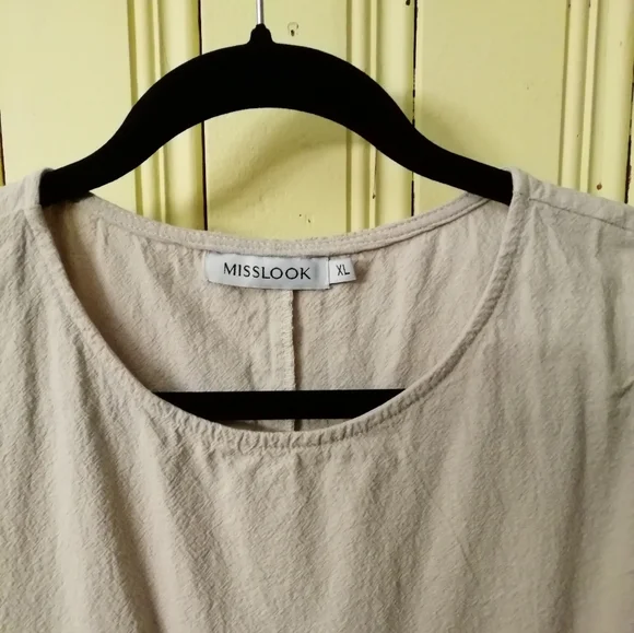 MISSLOOK Coastal Grandmother Style Neutral Midi Jumper, XL - Picture 2 of 6